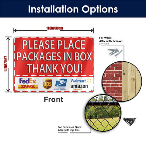 SKDSArts 12x8 inch delivery sign providing clear instruction for couriers and visitors.