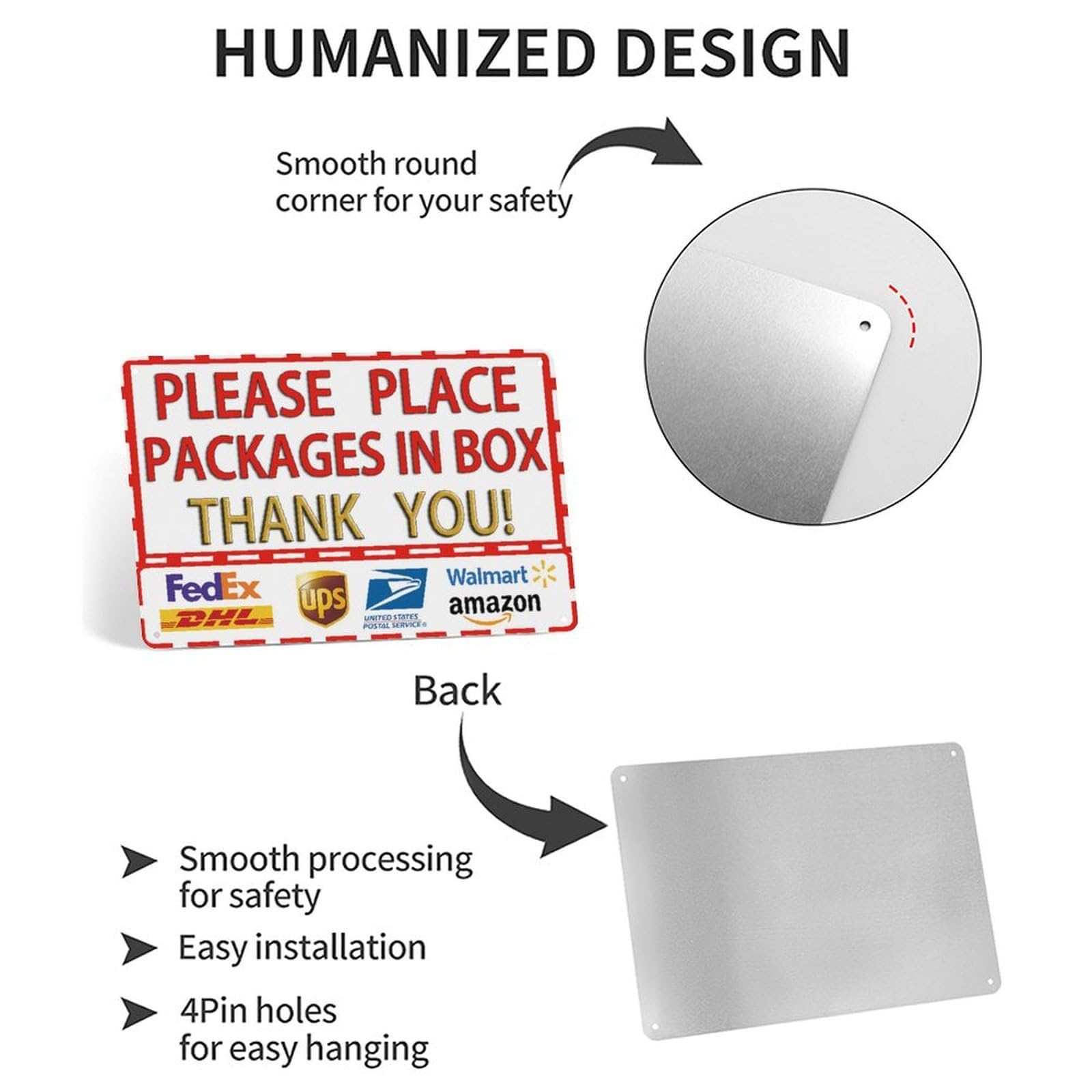 SKDSArts delivery sign on door or wall for simple mounting