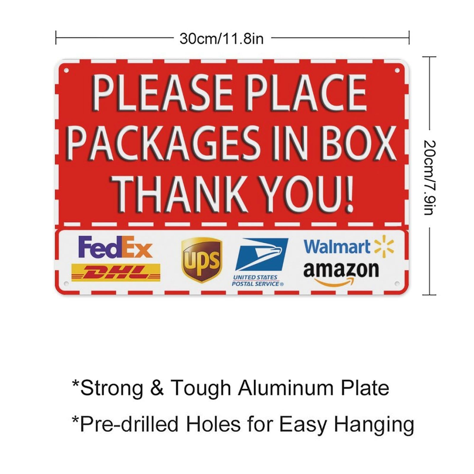 SKDSArts delivery sign easy install with four holes for secure mounting.