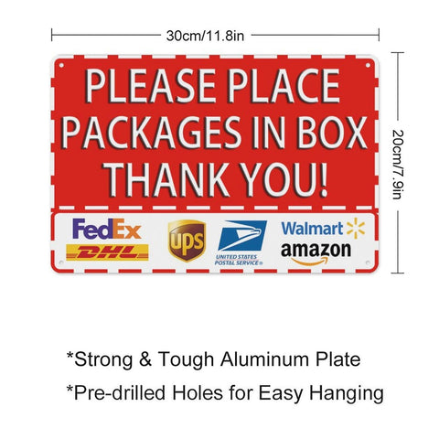 SKDSArts delivery sign easy install with four holes for secure mounting.