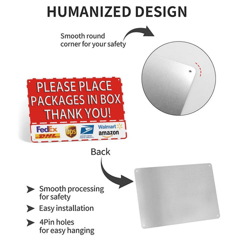 SKDSArts weatherproof aluminum delivery sign; rustproof and UV-resistant for outdoor use.
