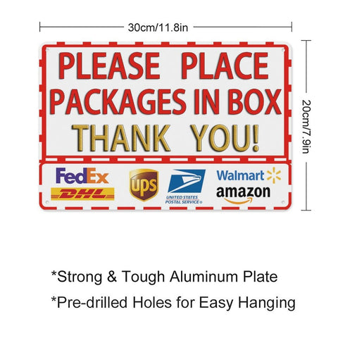 SKDSArts mailbox yard sign delivers delivery instructions outside