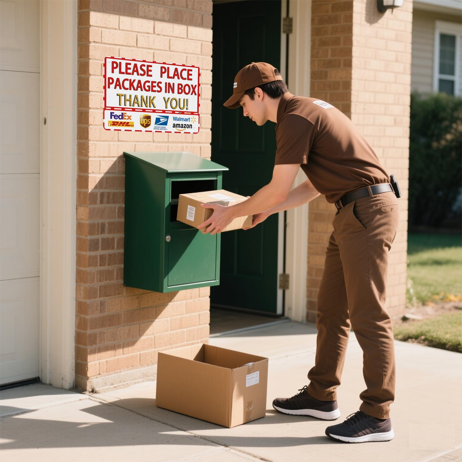 SKDSArts package delivery box sign outdoors guides porch deliveries