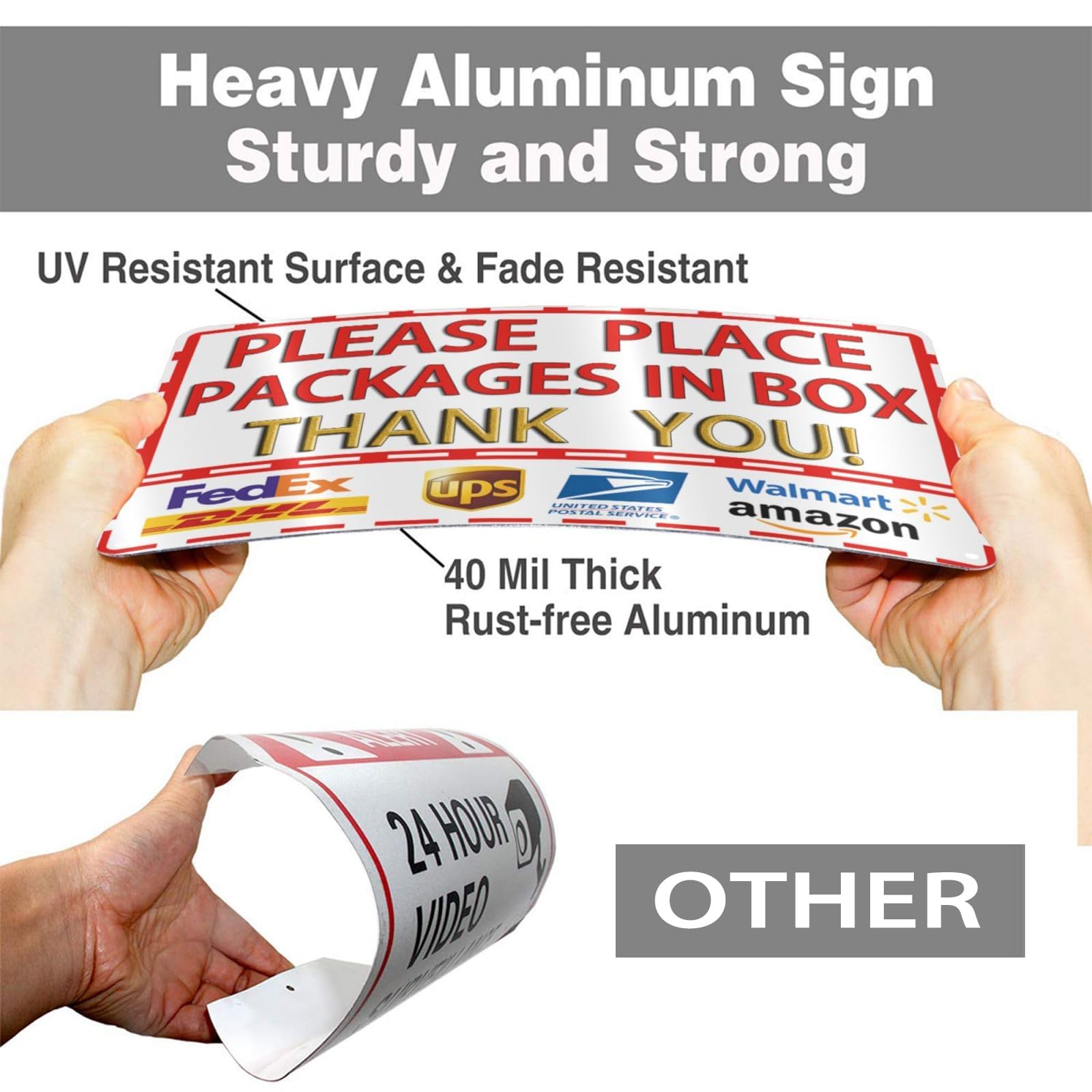 SKDSArts vintage style metal sign adds decor while signaling deliveries