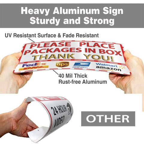 SKDSArts vintage style metal sign adds decor while signaling deliveries