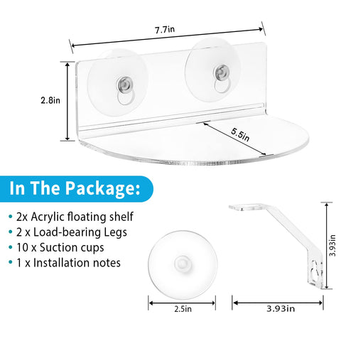 Clear 5mm acrylic SkeWo window shelf for a modern look.
