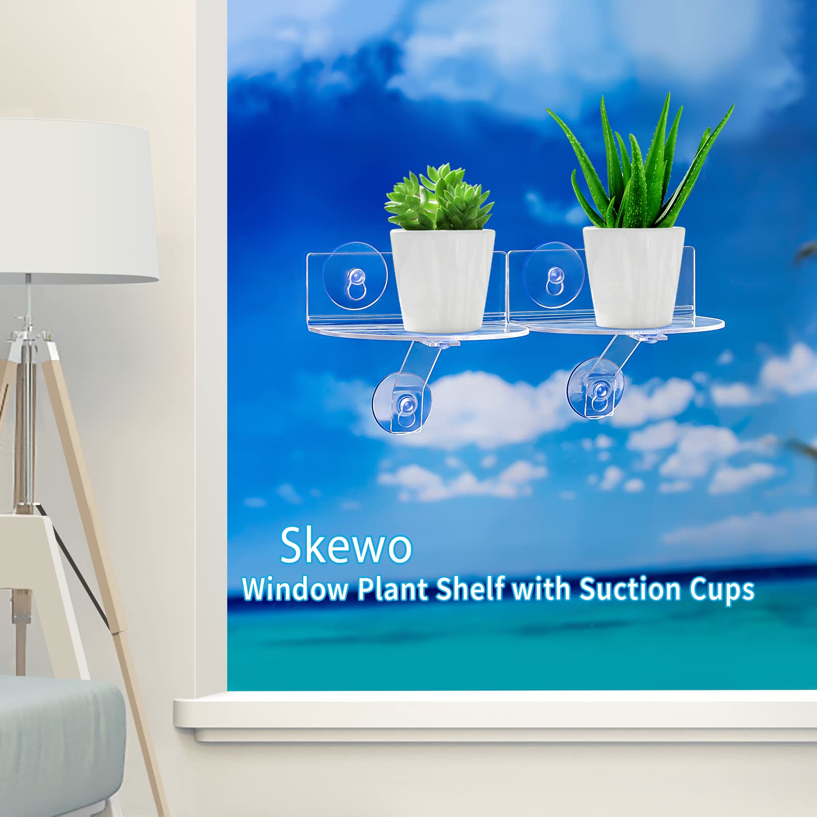SkeWo window shelf showing load-bearing bracket for stability.