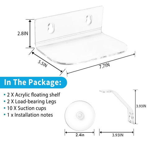 SKEWO load-bearing bracket on acrylic shelf supports indoor plants