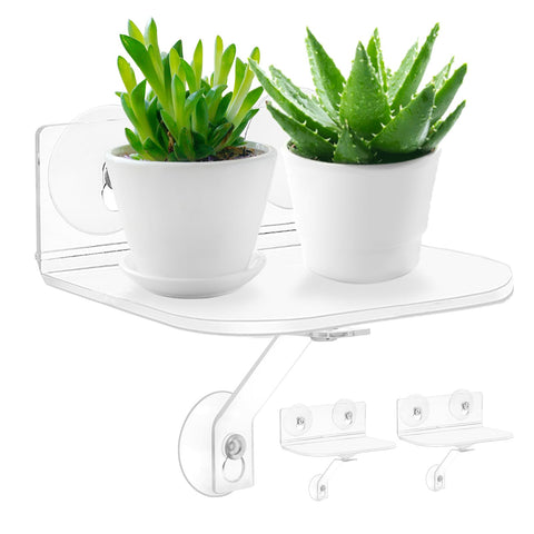 SKEWO window shelf with suction cups for secure glass mounting
