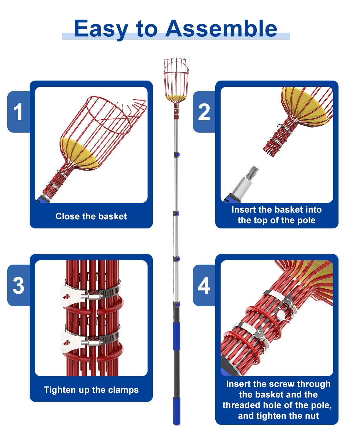 SKGPOLE easy installation demonstrates clip and screw steps for quick setup