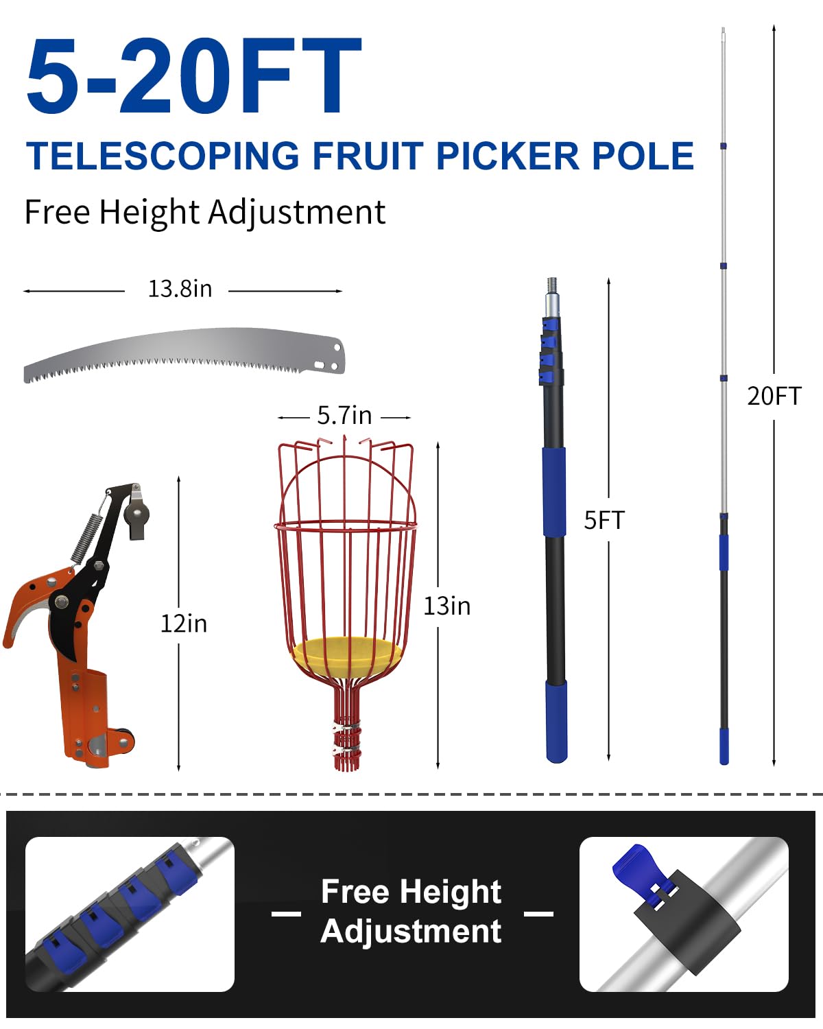 SKGPOLE foam pad protects fruit from bruises during picking.