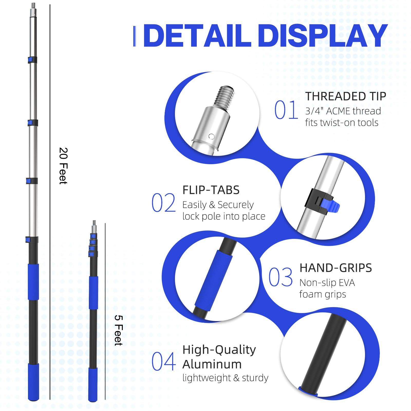 SKGPOLE steel pin prevents wobble for precise bulb changes.