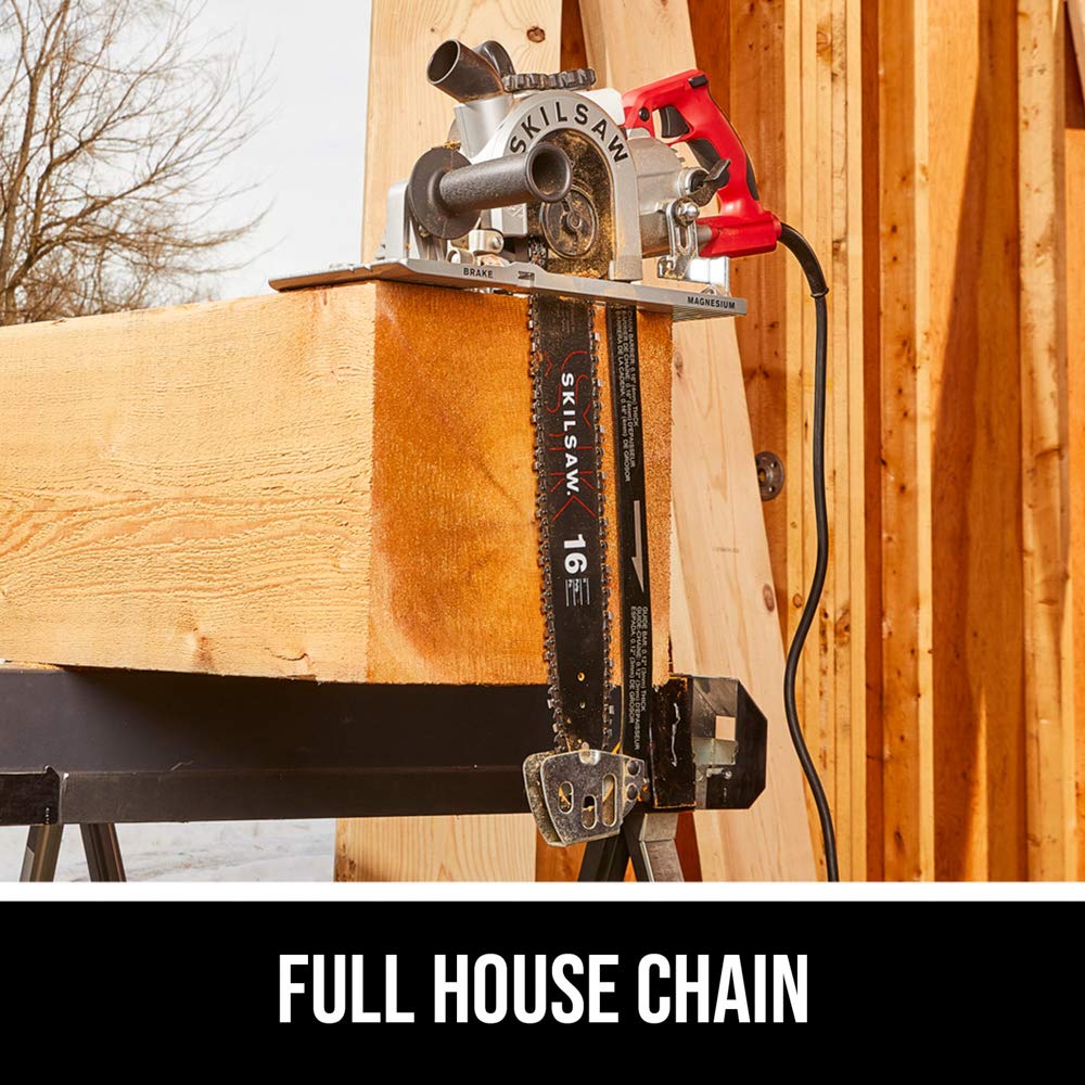 SKIL SPT55-11 16in worm drive tool-less tensioning for quick chain adjustments