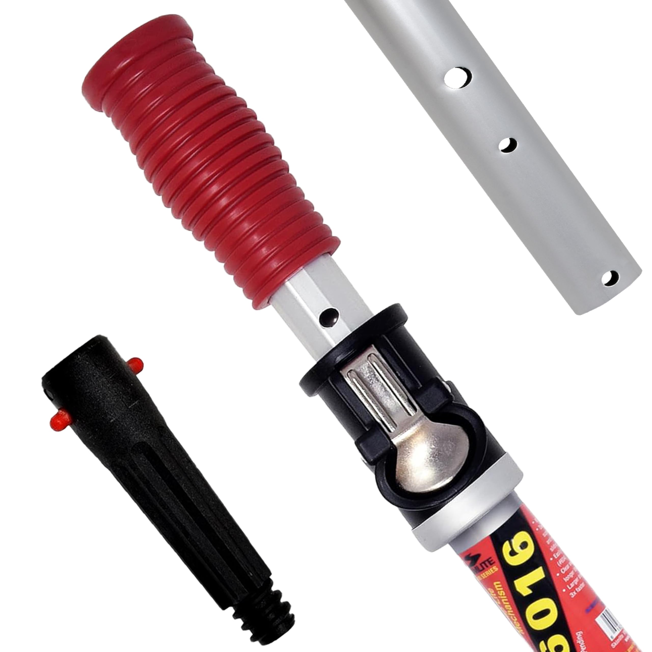 Skimlite Snaplite pole extended to 16 feet for deep pool reach
