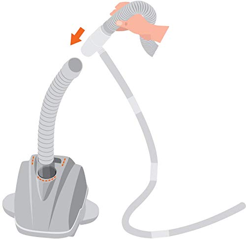 SkimmerMotion white hose with solid ballast for seamless connections