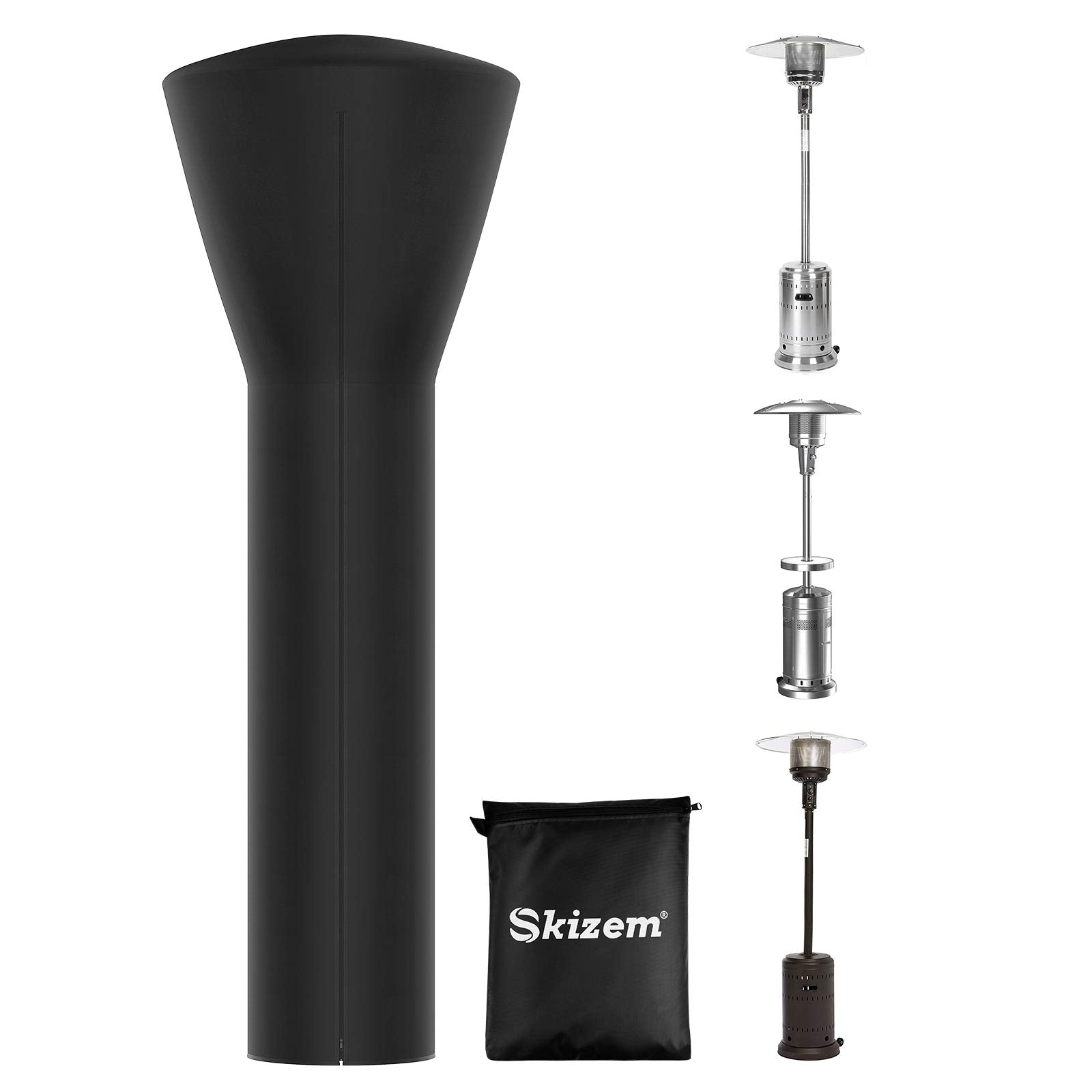 Skizem outdoor patio heater cover with waterproof protection for rainy days