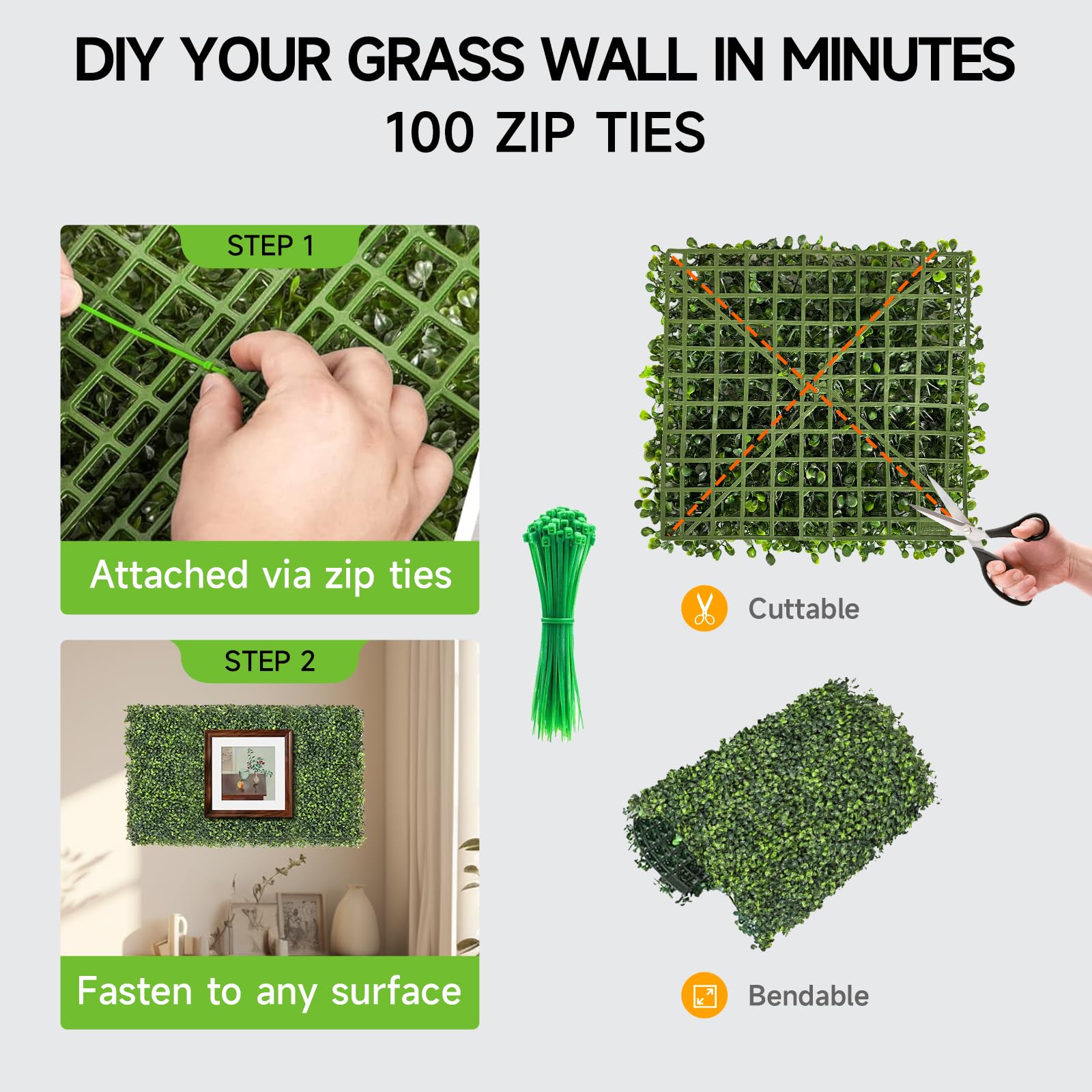 Skloopearg 10x10 inch panel kit with interlocking connectors for easy setup.