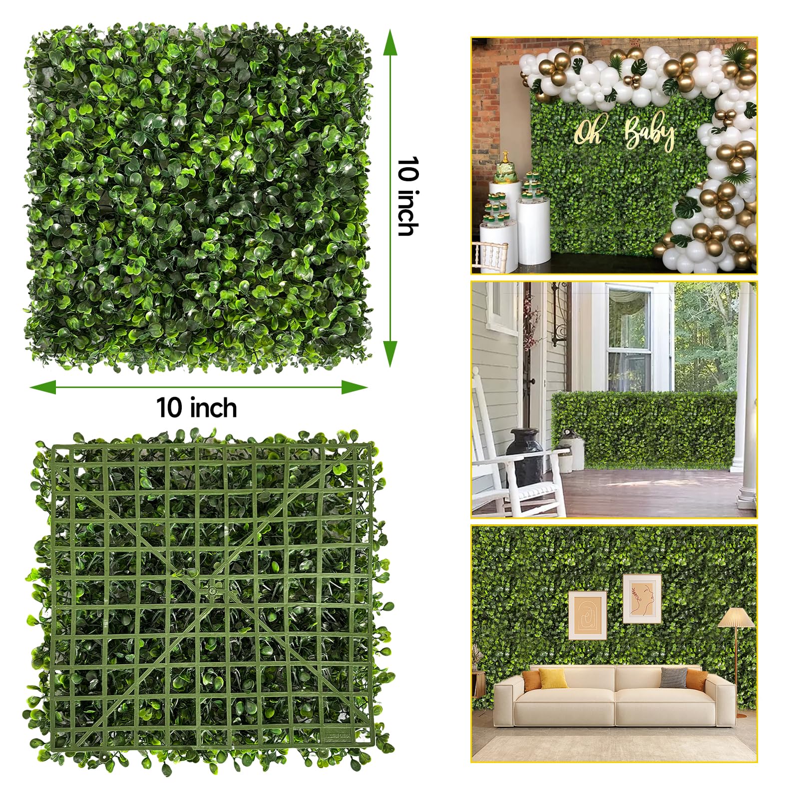Skloopearg boxwood wall panel on a fence providing privacy.