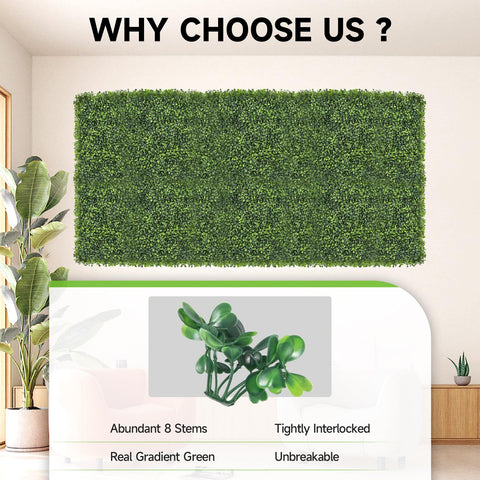 Skloopearg grass wall panels with zip ties included for quick install.