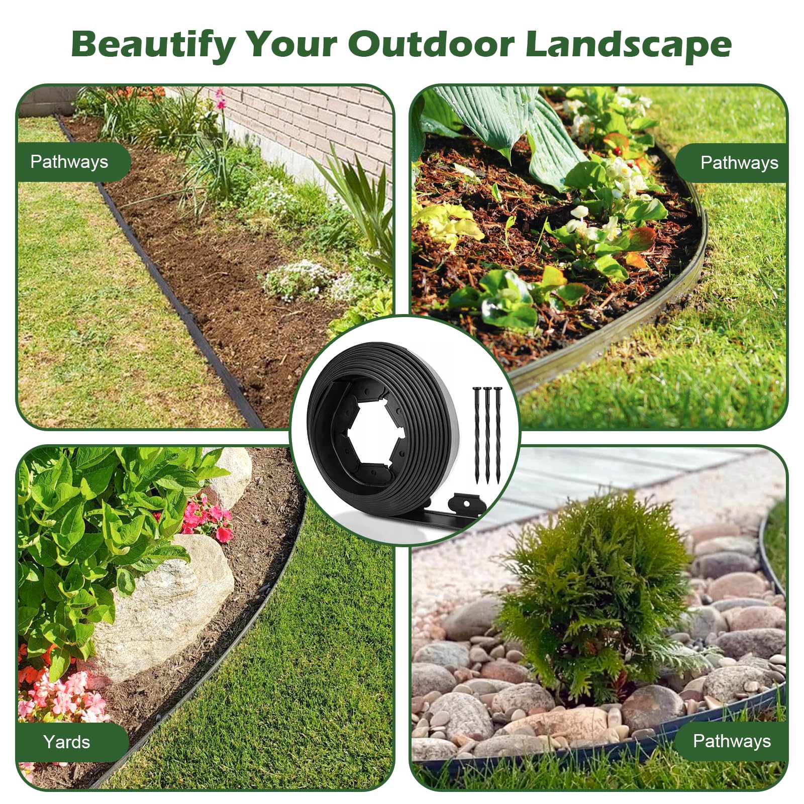 SKWIRRLE border edge for pathways keeps mulch tidy and defined