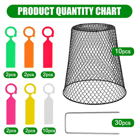 SKWIRRLE garden cloche with labels helps organize crops