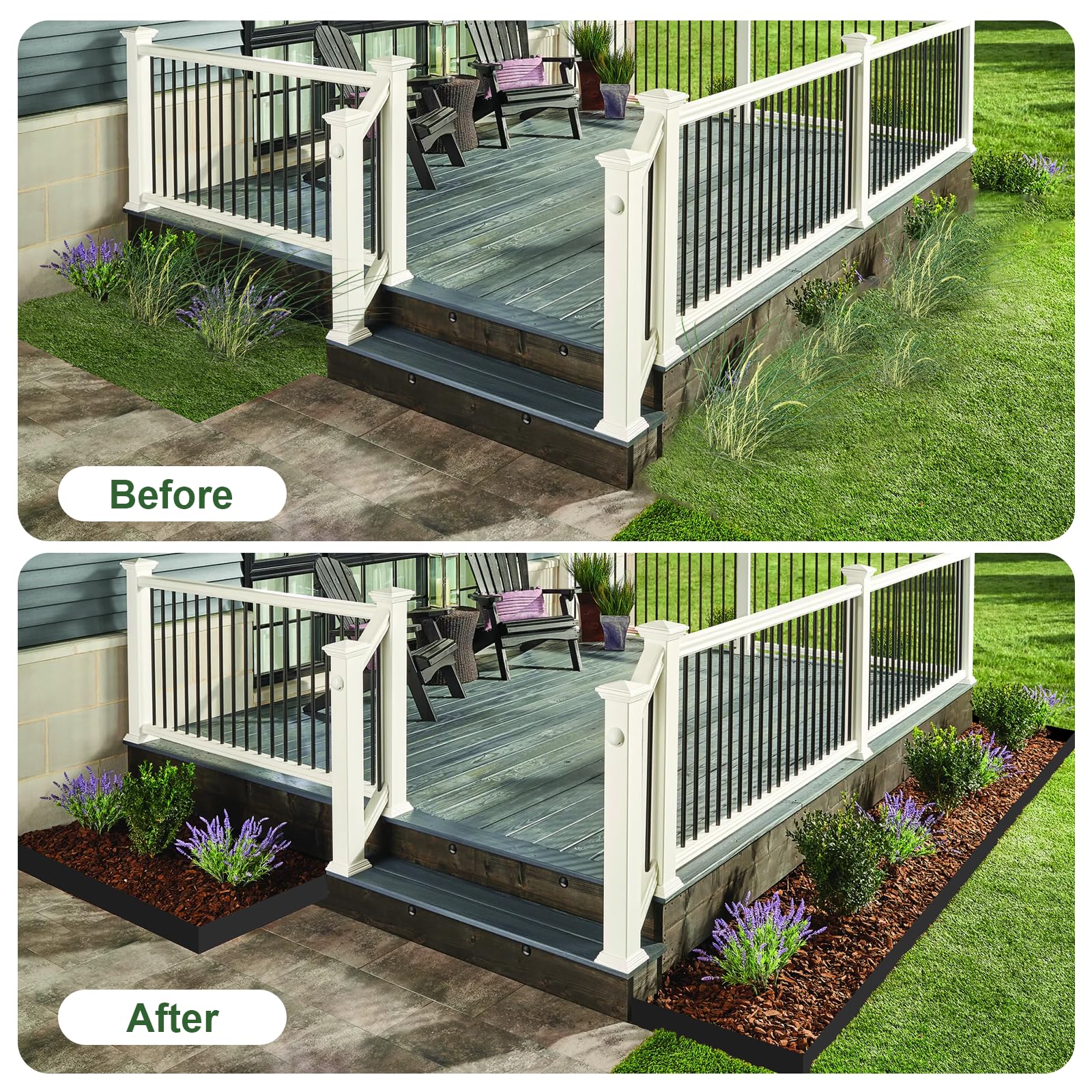 SKWIRRLE landscape border kit helps create polished garden perimeters