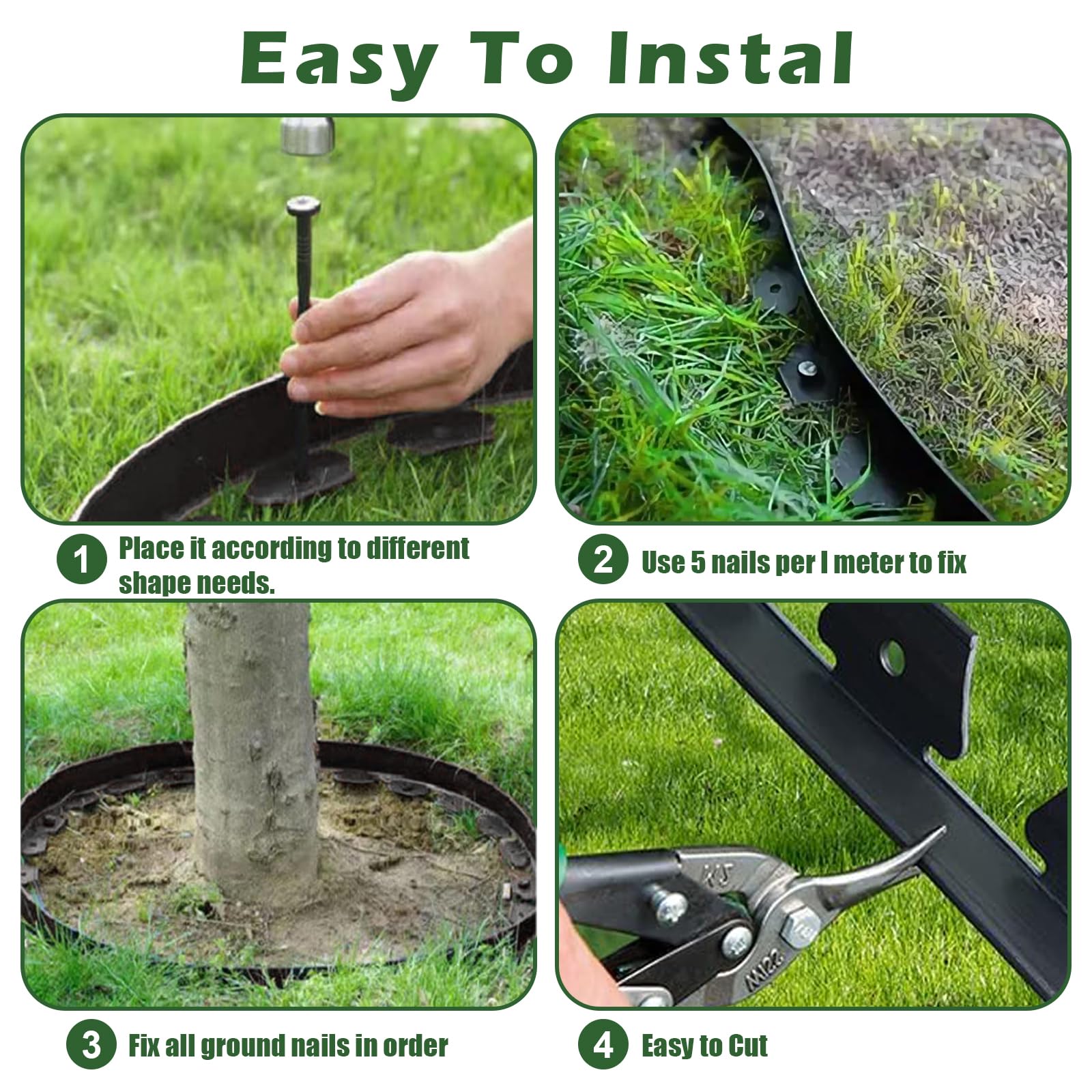 SKWIRRLE plastic edge for garden bed creates crisp, lasting separation