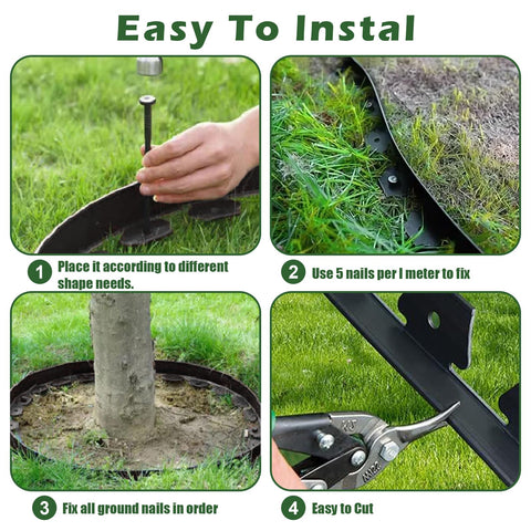 SKWIRRLE plastic edge for garden bed creates crisp, lasting separation