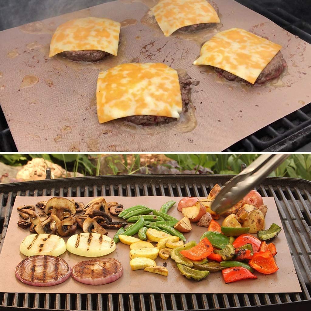 SKYBD copper grill mat close‑up showing nonstick surface