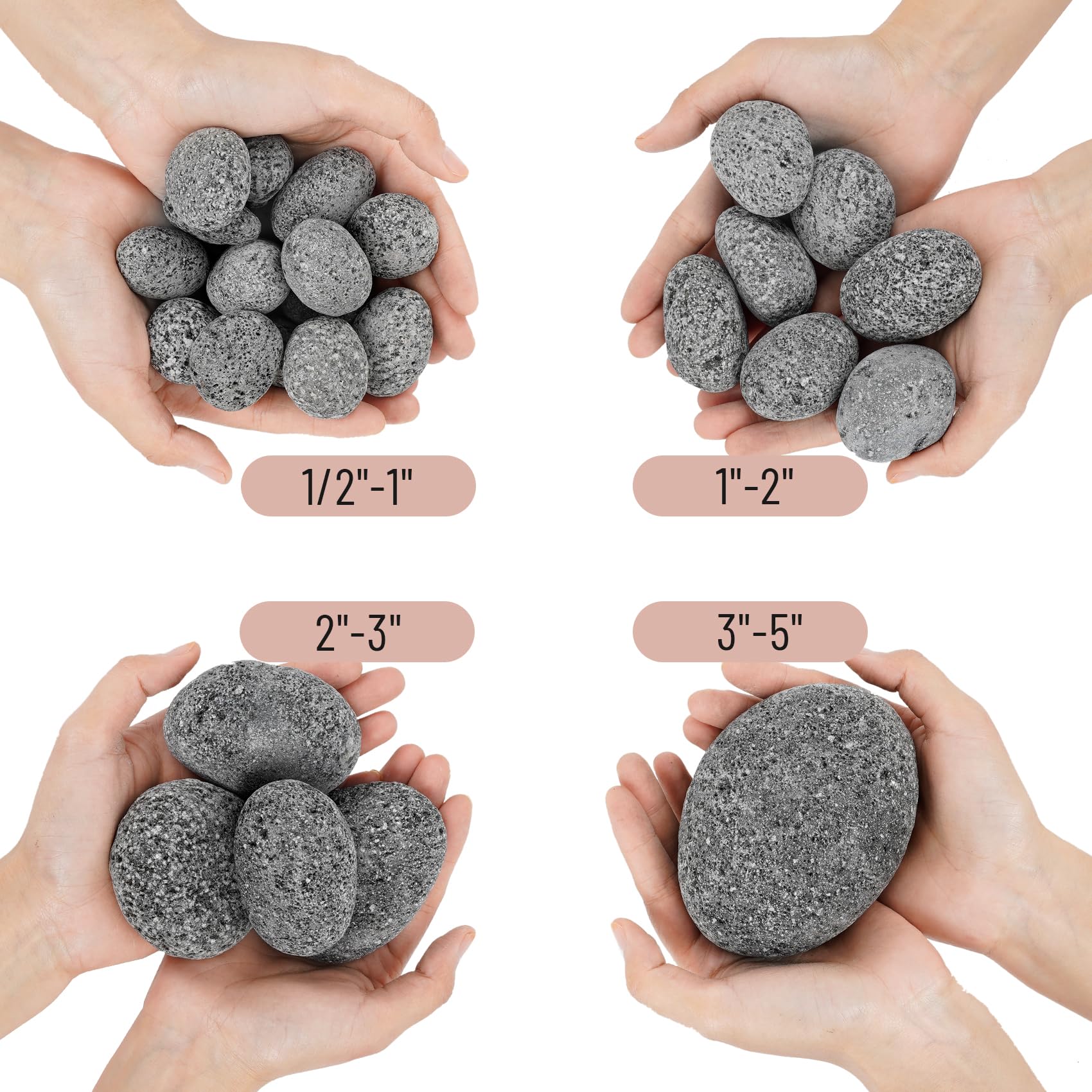 Skyflame lava rock pebbles on a fire pit setup outdoors for decorative durability