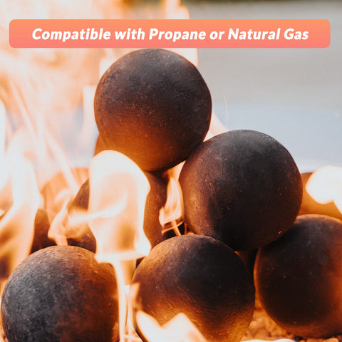 Skyflame heat-resistant ceramic balls withstand high temps for long-lasting effect.