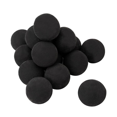 Skyflame ceramic fire balls 3-inch set in a pit provide a clean burn with no smoke.
