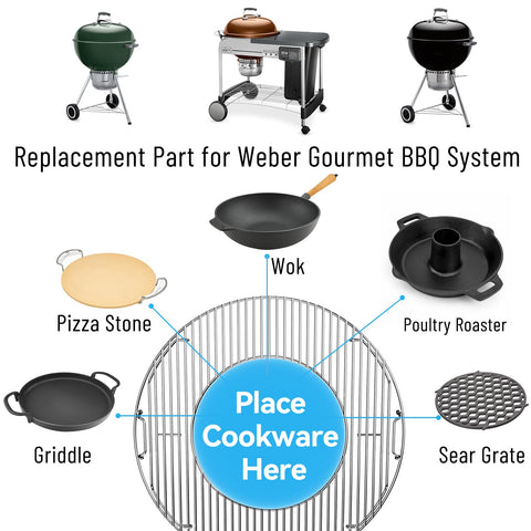 Skyflame Charkettle sturdy handles for safe, easy pan removal.