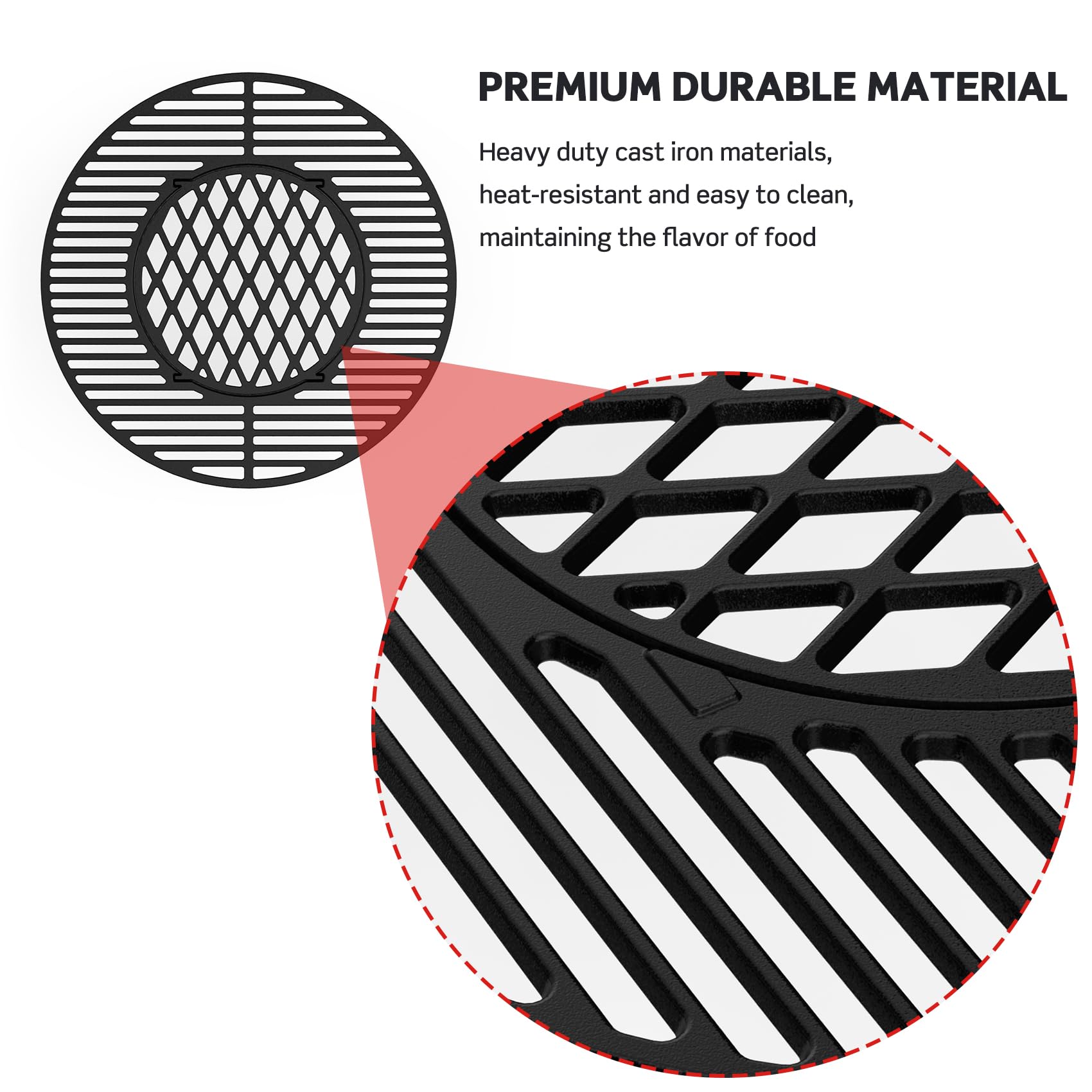 Skyflame Charkettle supports modular cookware like griddle, wok, or pizza stone.