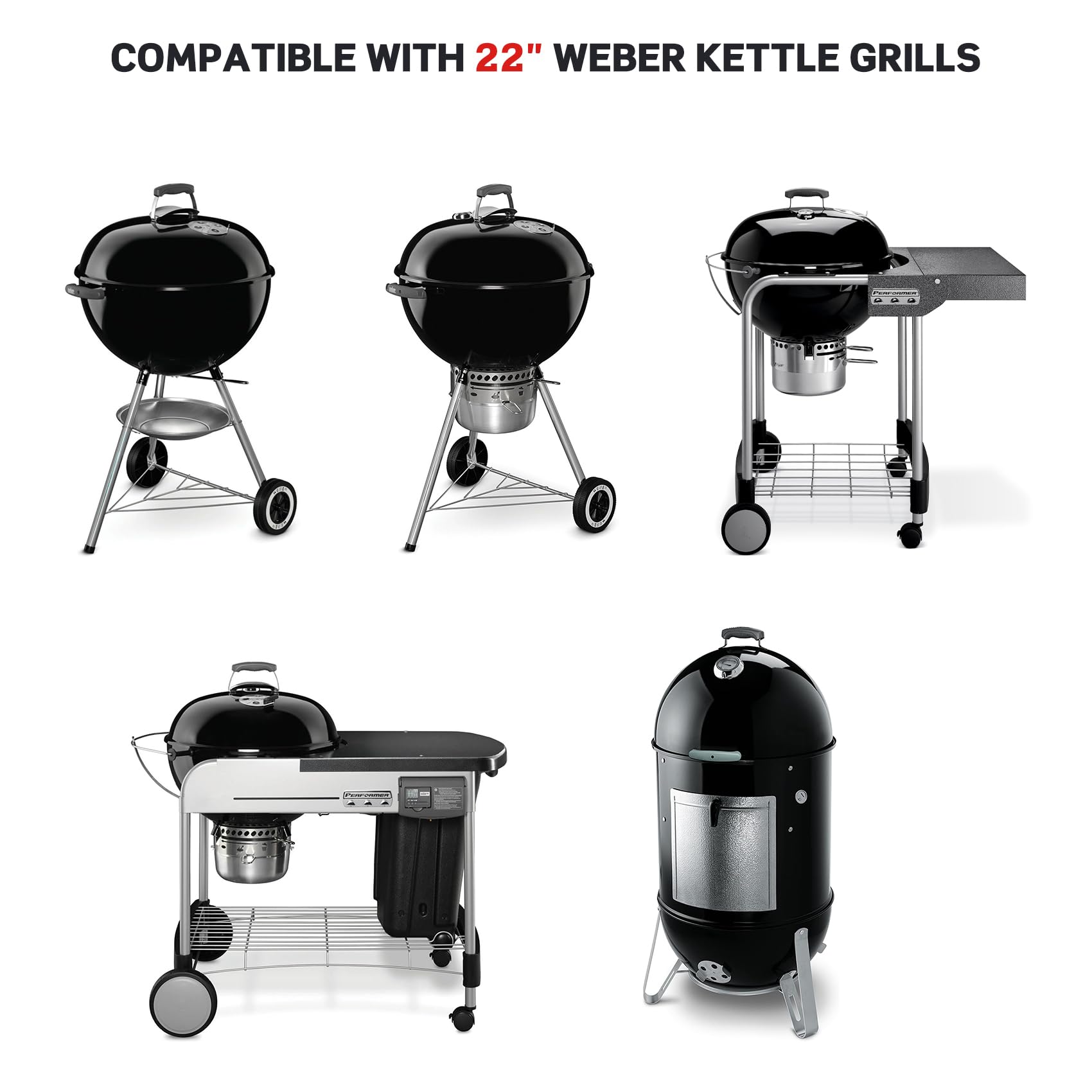 Skyflame Charkettle porcelain-enameled cast-iron surface resists sticking and cleans easily.