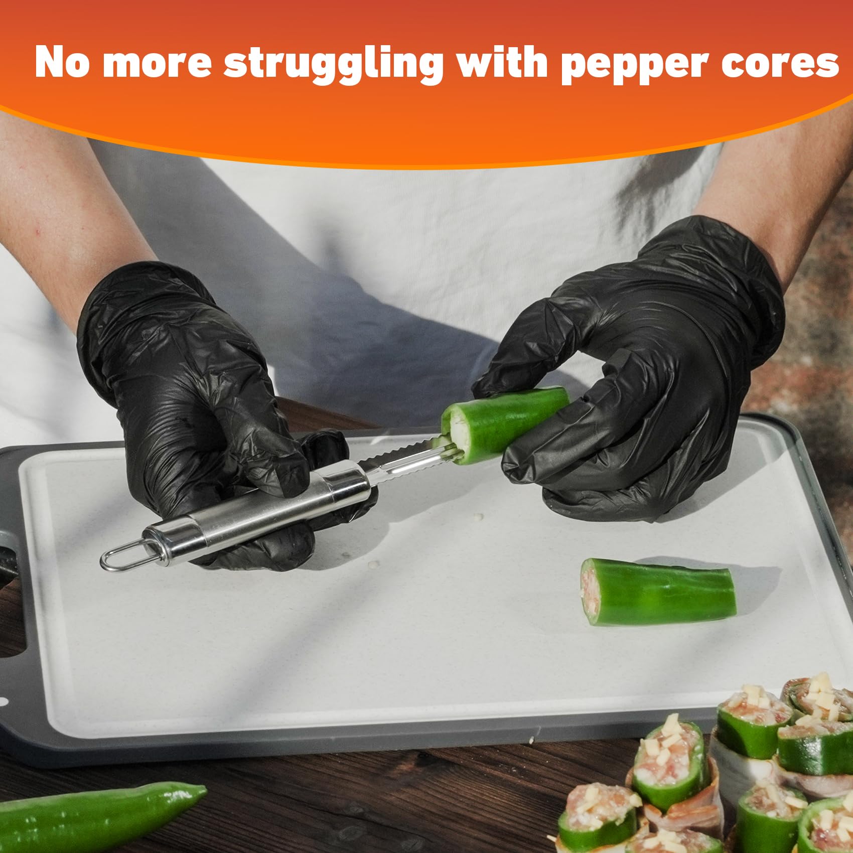 Skyflame grilling idea for festival or party chef setups and peppers.
