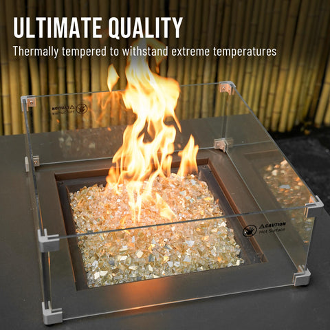 Skyflame fire glass ideal for fire pit installation and even heat distribution.
