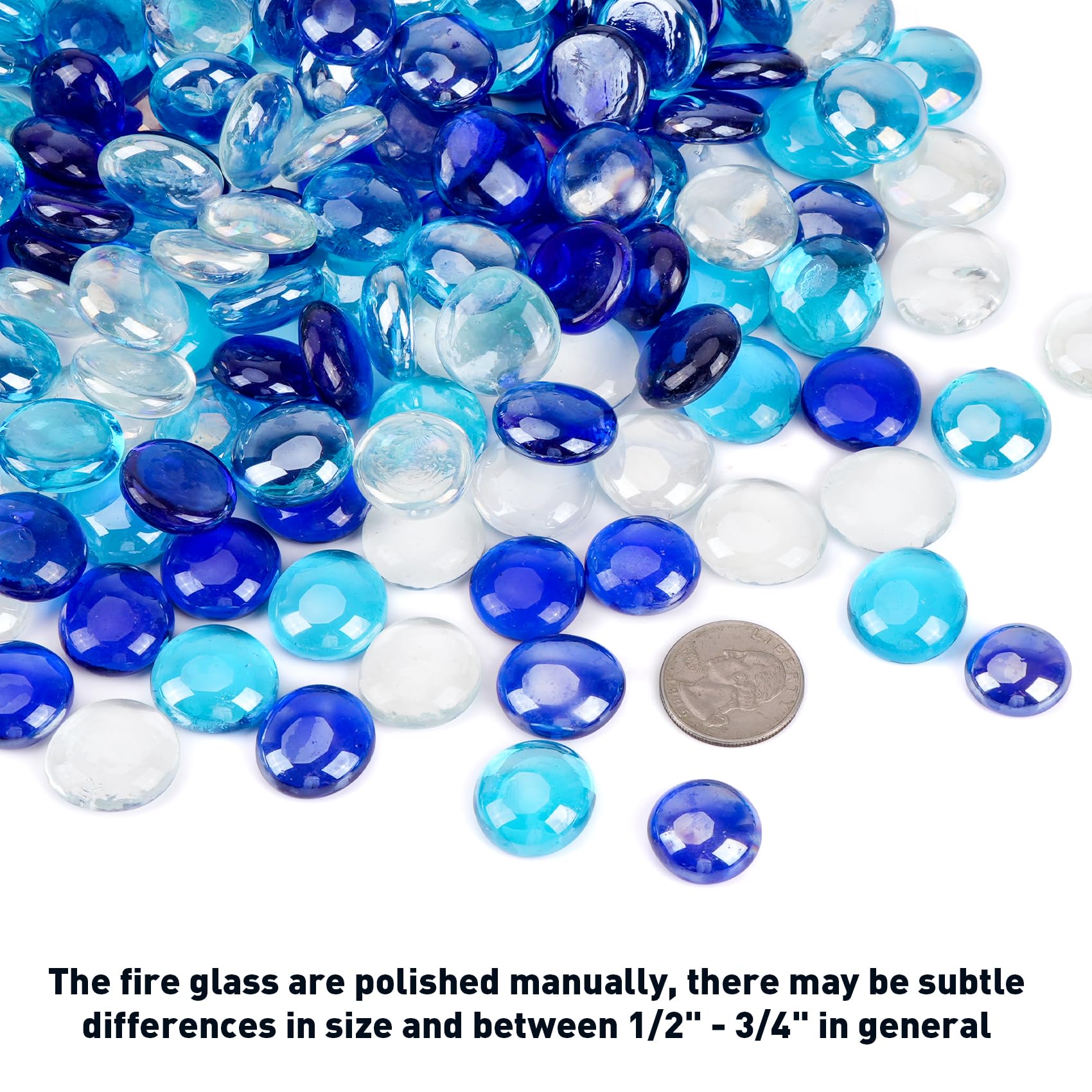 Skyflame crystal ice half-inch fire glass adds modern fireplace sparkle.
