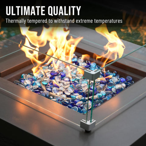 Skyflame fire glass installation is quick and cleanup friendly.