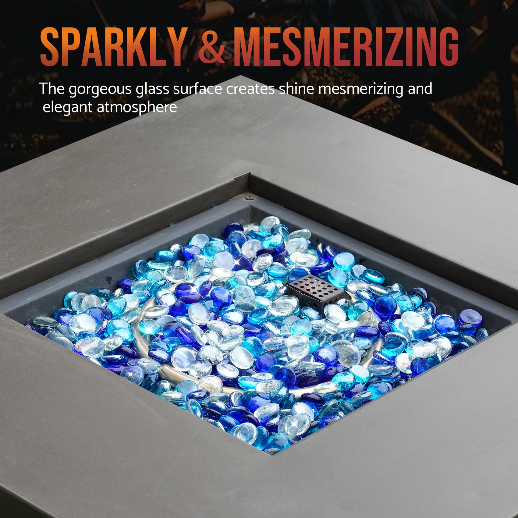 Skyflame heat-resistant glass maintains color under high heat.