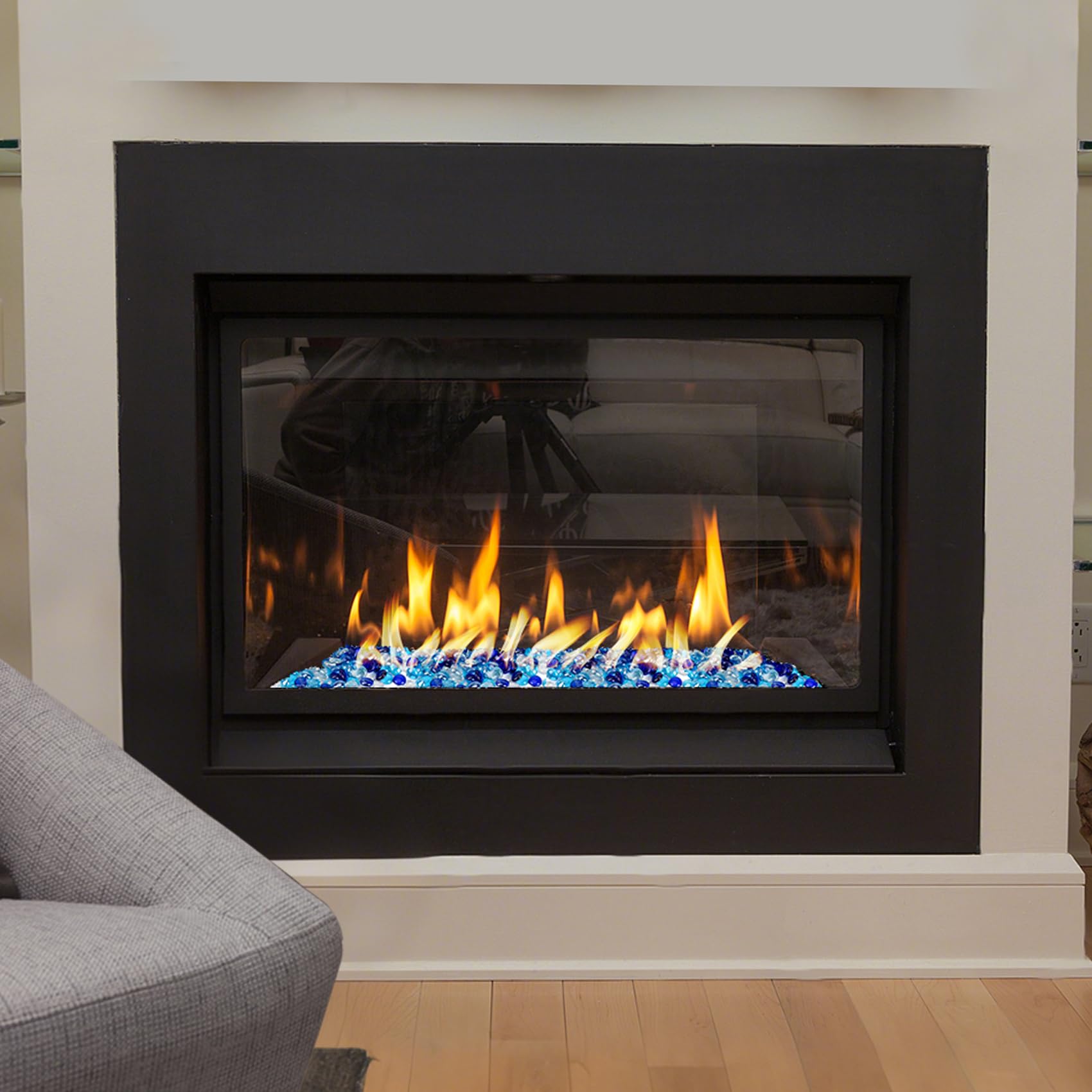 Skyflame propane and natural gas compatible glass versatile.