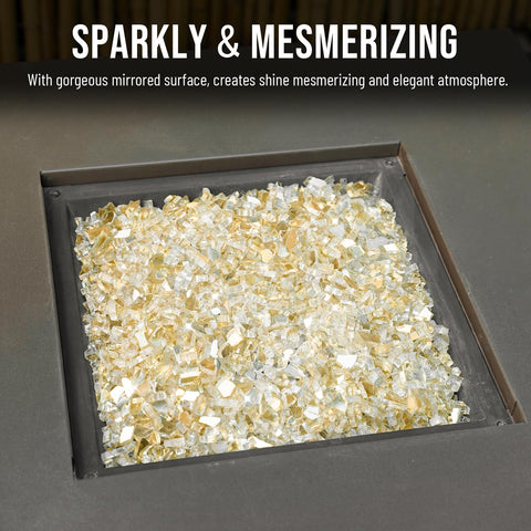Skyflame fire glass designed for propane and natural gas-ready setups.