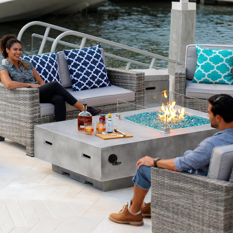 Skyflame fire pit kit setup for easy DIY assembly.