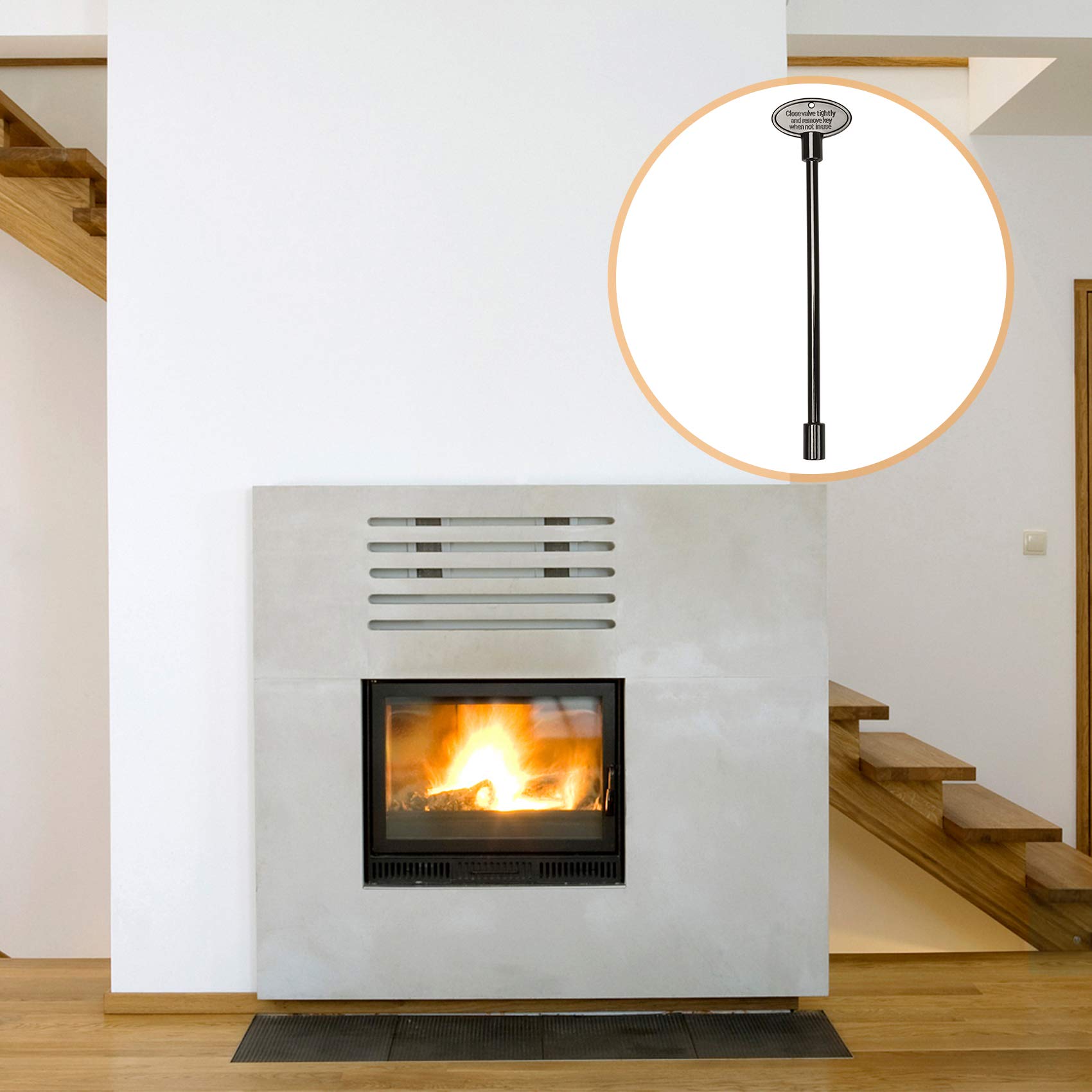 Skyflame flat-black finish complements any decor around outdoor fireplaces.