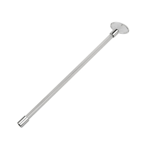 Skyflame gas valve key, 12-inch polished chrome for easy on/off control.