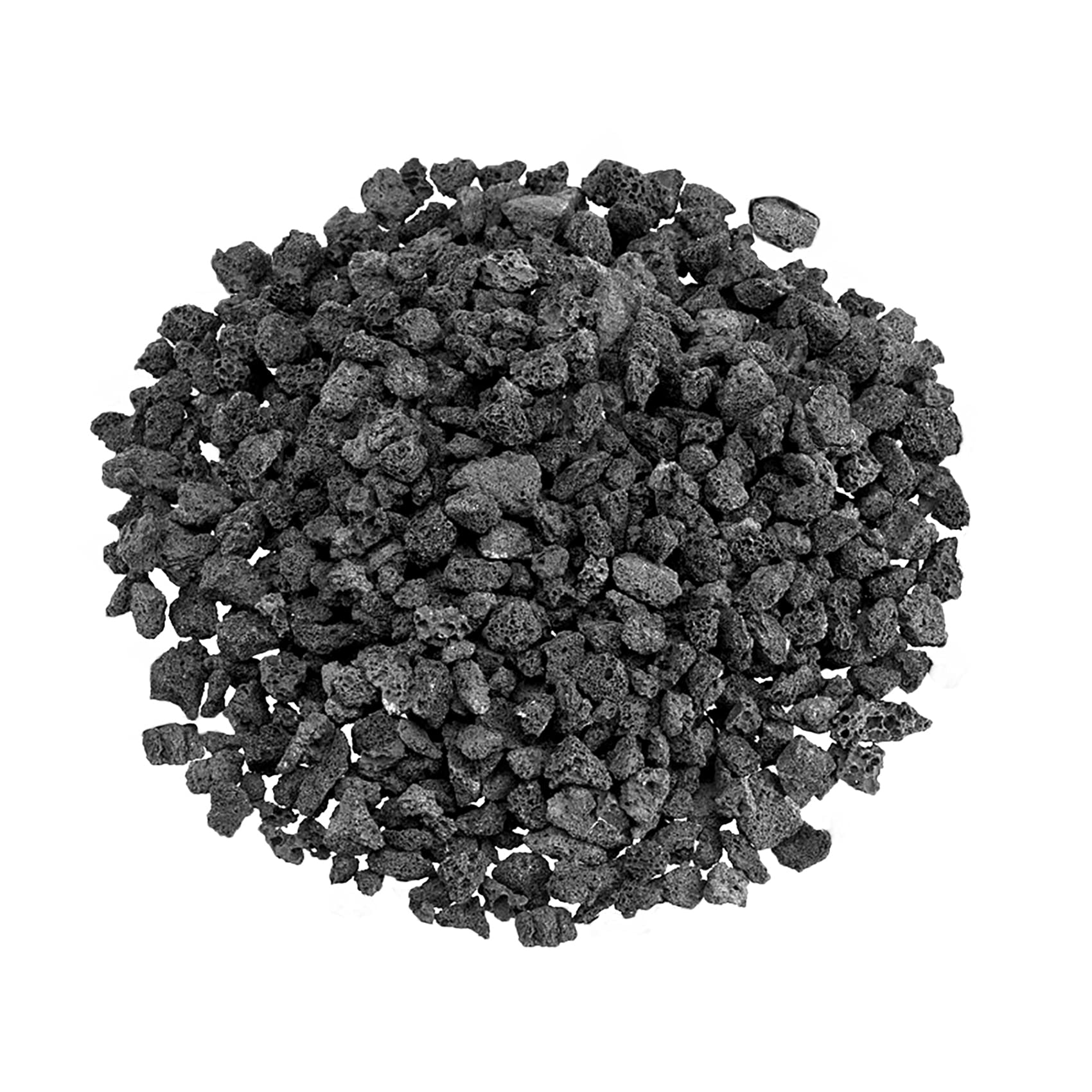 Skyflame lava rock fire pit decor with natural black porous texture