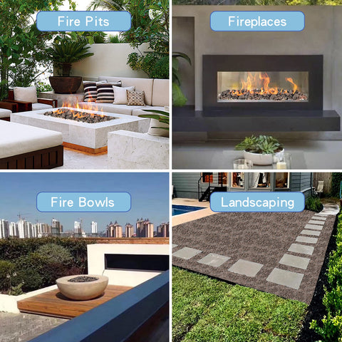 Skyflame lava rock decorative stones for gardens, patios, ponds, and landscapes.