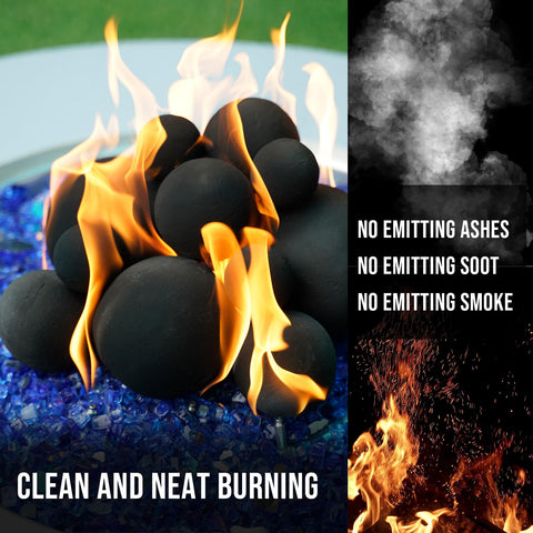 Skyflame modern-fireplace ball arrangement adds contemporary style to any setup