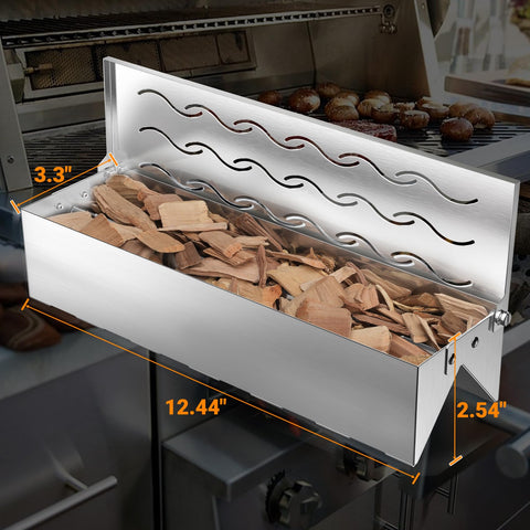 Close-up of Skyflame stainless steel construction for high-heat grilling.