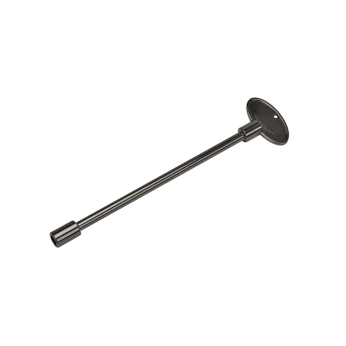Skyflame universal gas valve key with 8-inch shaft and flat-black finish for easy access.